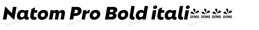 Natom Pro Bold itali字体转换